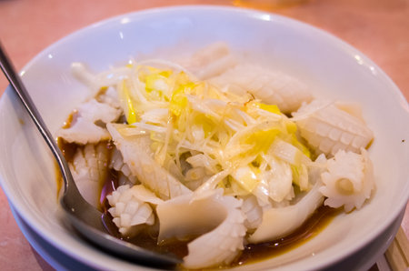 chinese dish The slightly boiled squidの写真素材