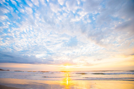 Sea of the morning glowの写真素材