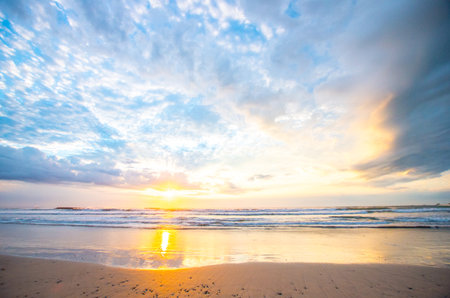 Sea of the morning glowの写真素材