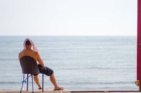 surfer at Enoshima beach,tokyo,tourism of japanの写真素材