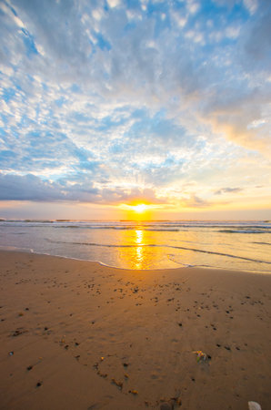 Sea of the morning glowの写真素材