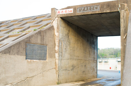 Taro sea wall,miyako,iwate,earthquake of japanのeditorial素材