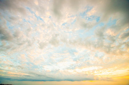 morning glow sky cloudの写真素材