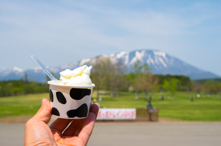 Koiwai farm,morioka city,iwate,tourism of japanの写真素材