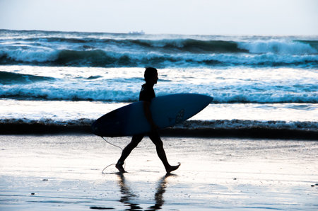 surfer at Enoshima beach,tokyo,tourism of japanのeditorial素材