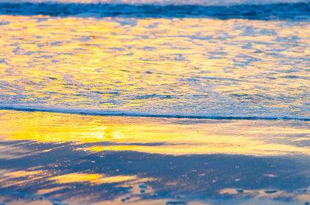 morning glow sand beachの写真素材