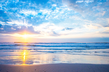 Sea of the morning glowの写真素材