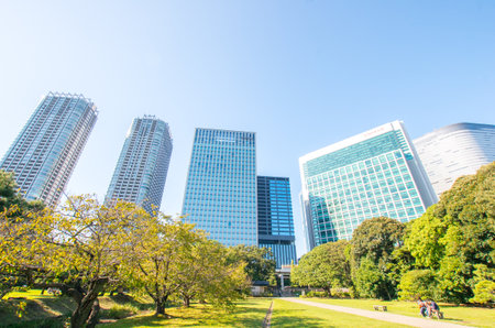 Hamarikyu Gardens,tokyo(prefectures),tourism of japanのeditorial素材