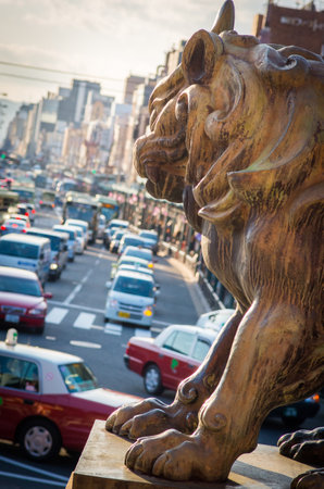 Guardian lion-dog at Yasaka Shrine,kyoto,japanのeditorial素材