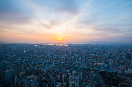 Osaka harukas tower,japanの写真素材