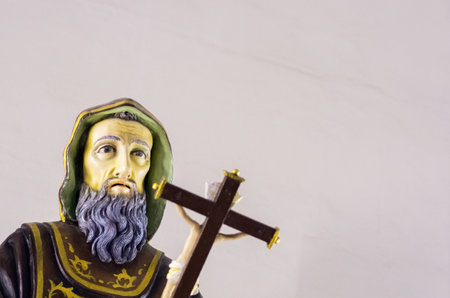 statue of macau church,chinaの写真素材