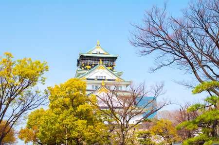 osaka castle,osaka,japanのeditorial素材