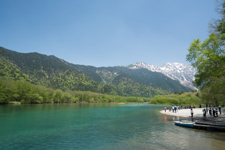 Taisho-ike pond at Kamikochi,nagano,japanのeditorial素材