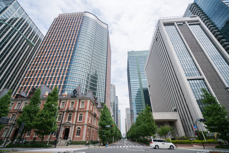Marunouchi area buildings,tokyo,japanのeditorial素材
