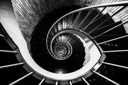 Ginza spiral stairs,Tokyo,Japanの写真素材