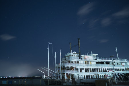 Ship at Biwa lake,Otsu city,shiga,tourism of japanのeditorial素材