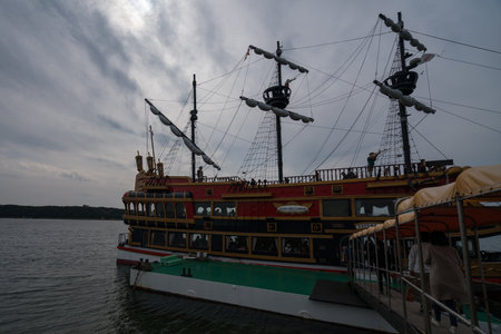 sightseeing boat,iseshima area,mie prefecture,tourism of japanのeditorial素材