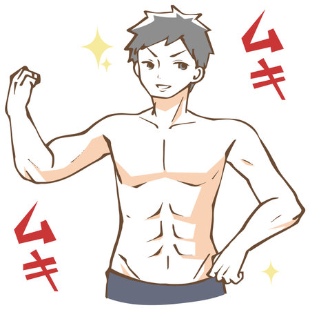 A muscular manのイラスト素材