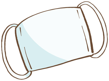 One piece of cloth mask illustration vectorのイラスト素材