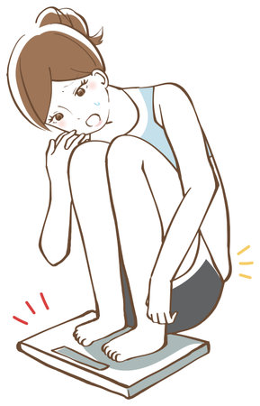 Ride a scale Womanのイラスト素材