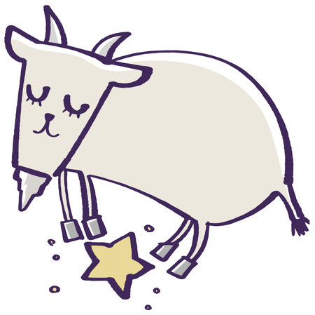 Capricorn 12 constellations illustration vectorのイラスト素材