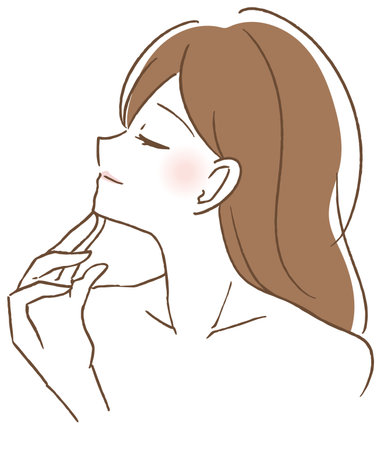 Women's face beauty illustration vectorのイラスト素材