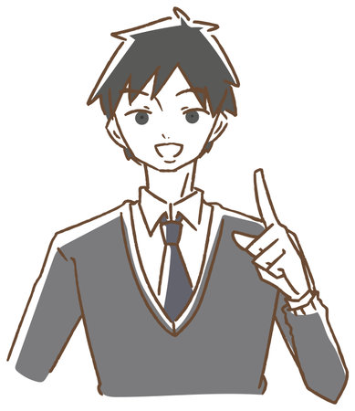 Rejoice boys high school illustrationのイラスト素材