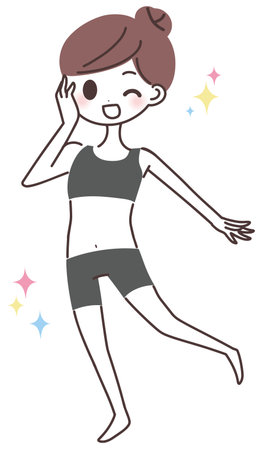 diet Woman  illustrationのイラスト素材