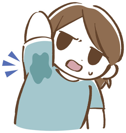 Women who care about perspirationのイラスト素材
