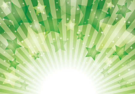 Green star pattern background material glitterのイラスト素材