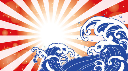 Red radial background light glitterのイラスト素材