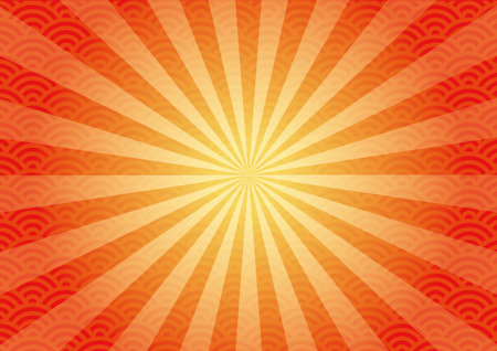 Qinghai Wave Concentration Line Background Redのイラスト素材