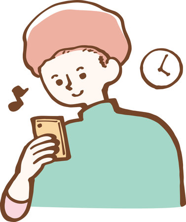 Woman hair coloring coloring hair illustrationのイラスト素材