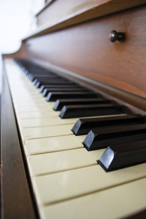 Close-Up of Piano Keysの写真素材