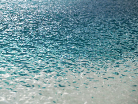 Rough texture of the water surface in blue tonesの写真素材