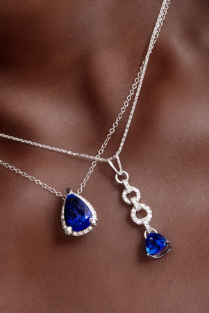 Blue Stones Necklacesの写真素材