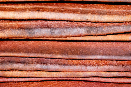 Closeup of Stacked Copper Cathodesの写真素材