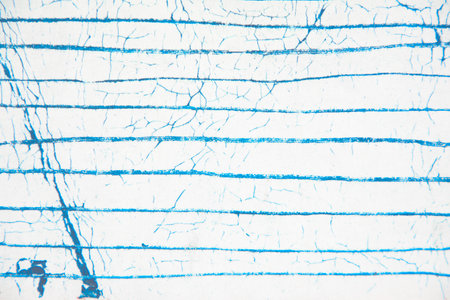 Blue and White Texture Painted onto Fabricの写真素材