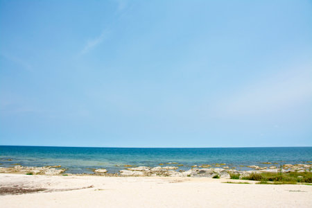 Sunny Day, Beautiful Beach, Lake Malawi, Africaの写真素材