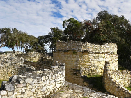 Kuelap - Fortress Chachapoyya civilization, conquered the Incas. It was built in the X century and lasted until around XVI century. Located in the Amazonas region in Peru.  Newly opened in 1843 located at an altitude of 3 thousand meters.の写真素材