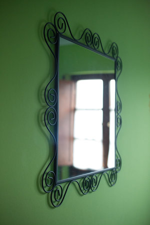 mirror green decorationの写真素材