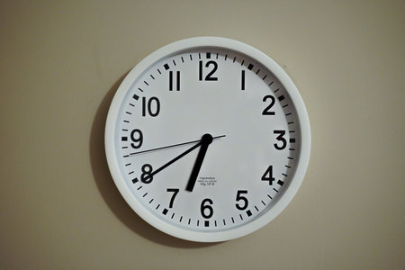 Black and white clock hands