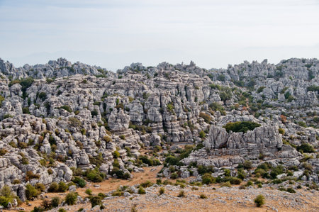 Sunset in the Torcal de Antequeraの写真素材
