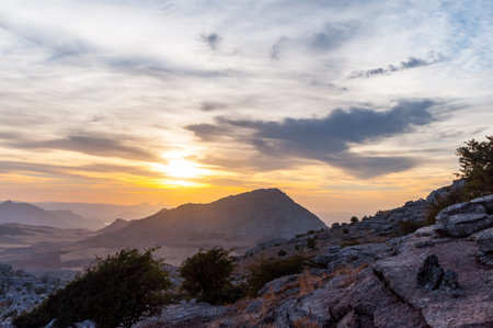 Sunset in the Torcal de Antequeraの写真素材