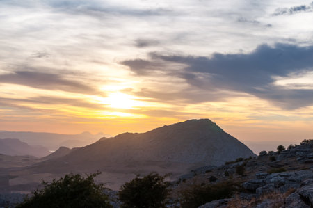 Sunset in the Torcal de Antequeraの写真素材