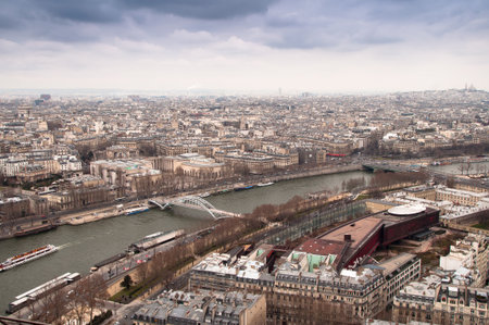 View of Paris from the Eiffel Towerの写真素材