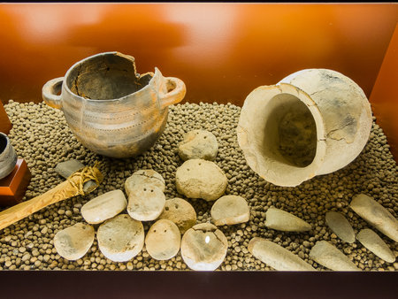 prehistoric potteryの写真素材