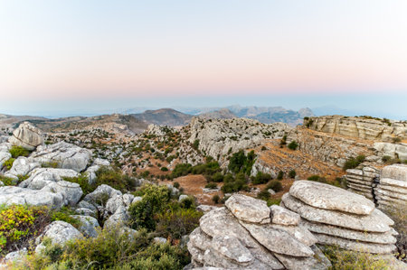 Karst landscape, Torcal Antequeraの写真素材