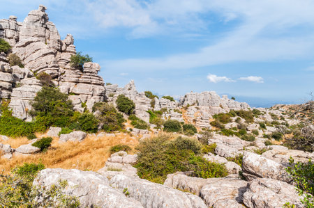Karst landscape, Torcal Antequeraの写真素材