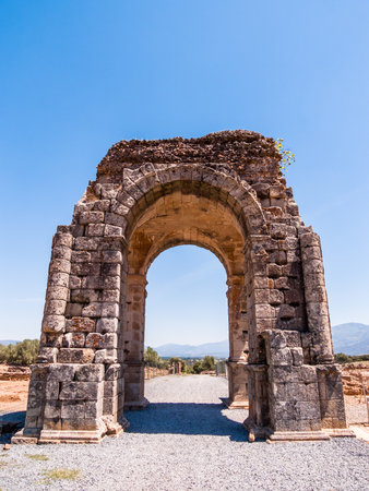 ancient roman city of caparra in caceres extremadura spainの写真素材